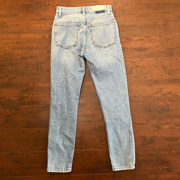 RE/DONE Revolve Denim 90s High Rise Ankle Crop Jeans True Blue Redone Size 24 - Picture 6 of 14